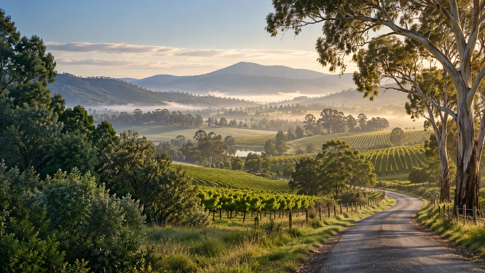 AI-created regional impression of vineyards; not a specific winery